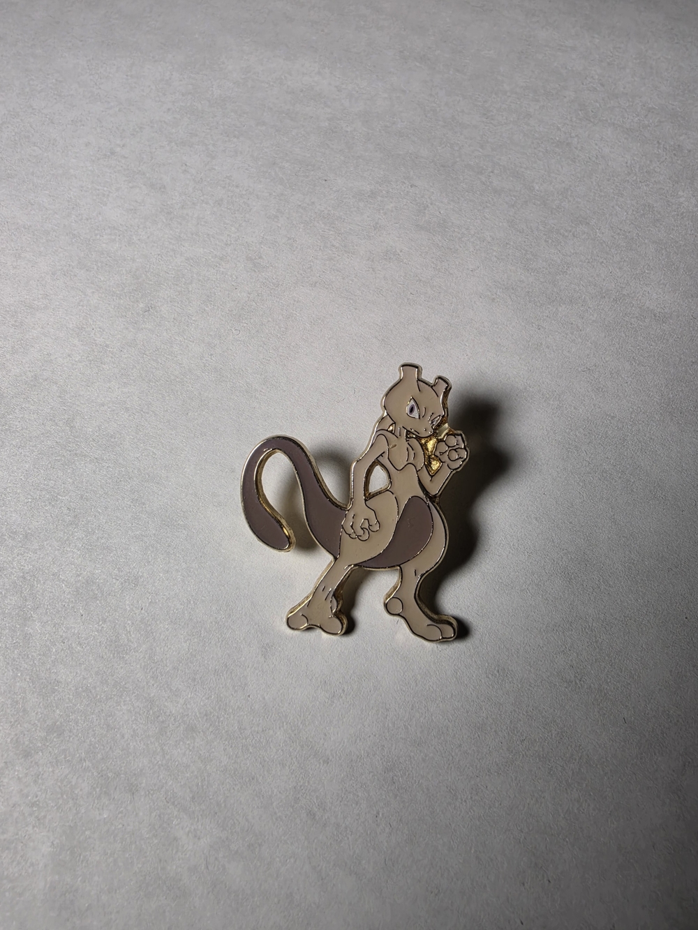 Pokemon Mewtwo Pin - Gray and Purple with Gold Accents